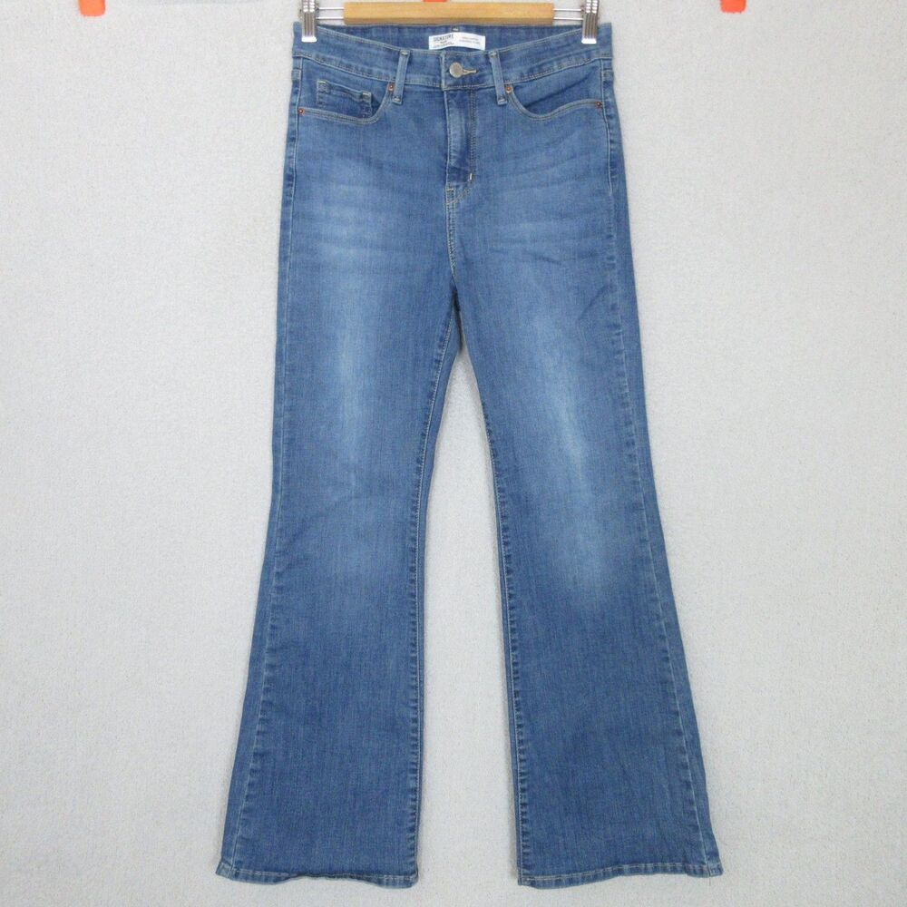 Signature‎ Levi Strauss Jeans Womens 27 Shaping High Rise Flare W27 L30 Blue